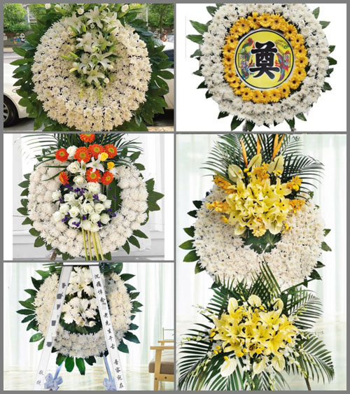 江苏扬州邗江区梅岭街道花圈速递